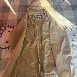 Columbia Women’s Beige Hooded Raincoat